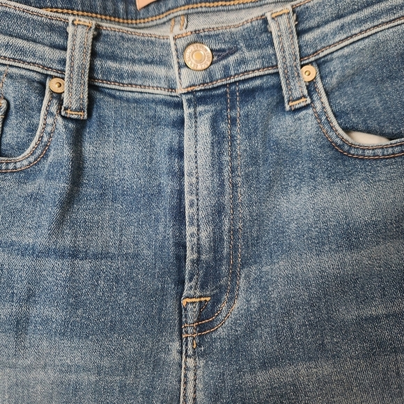 NWT 7 For All Mankind | Vintage Luxe High Waist Slim Kick Studded Jeans - Sz 30 - Picture 6 of 16